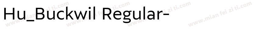 Hu_Buckwil Regular字体转换